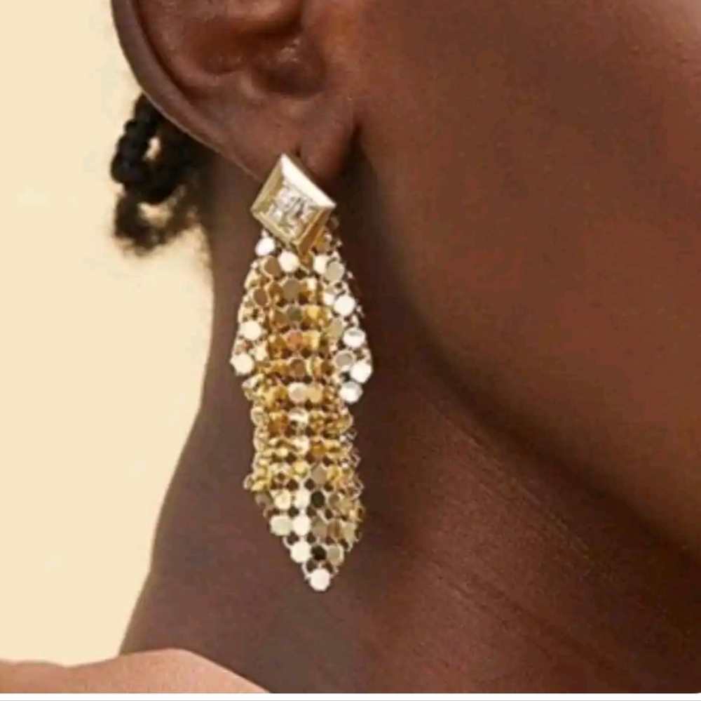 Luv Aj chandelier gold earrings New